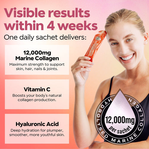 Marine Collagen Liquid Sachets - 12,000mg - Orange
