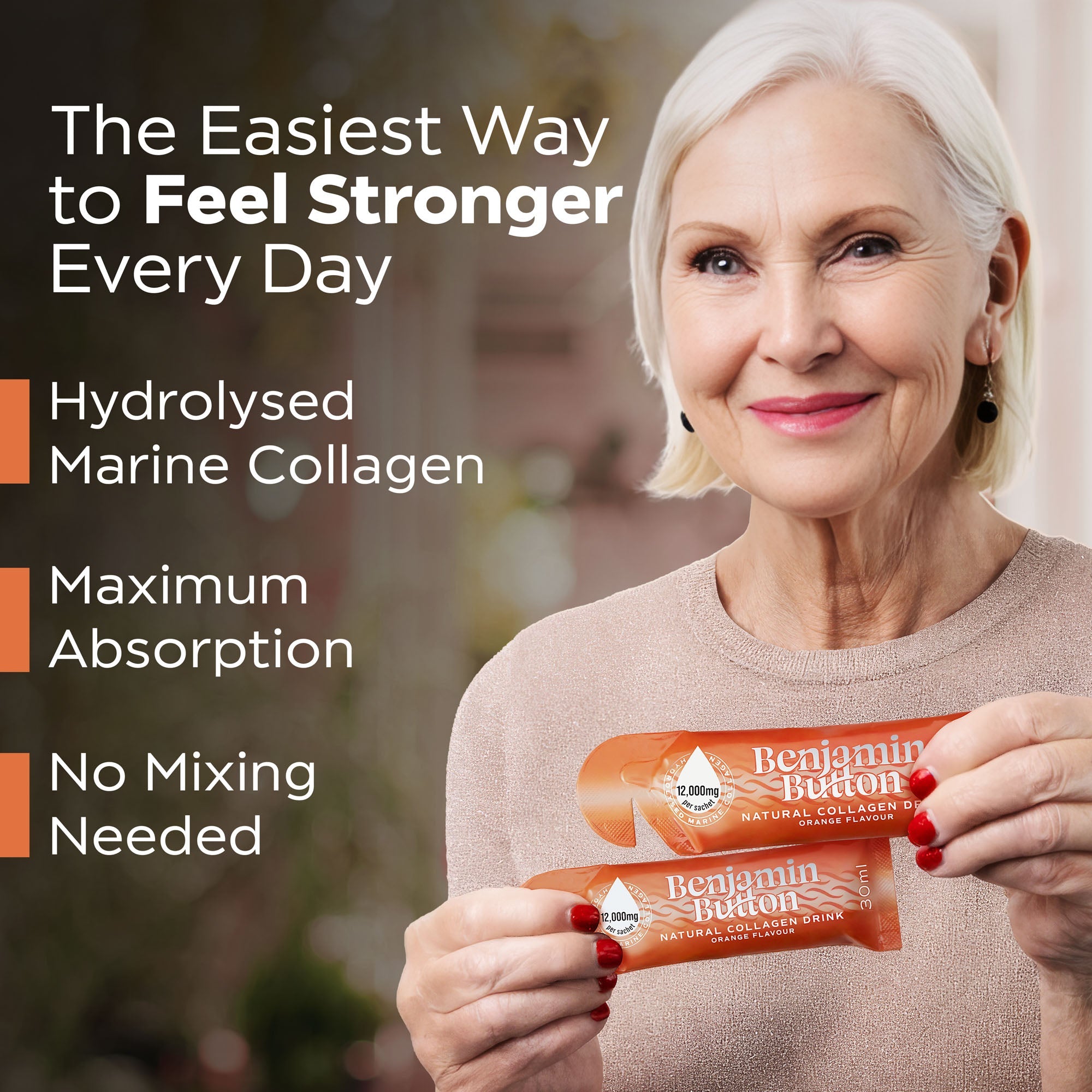 Marine Collagen Liquid Sachets - 12,000mg - Orange