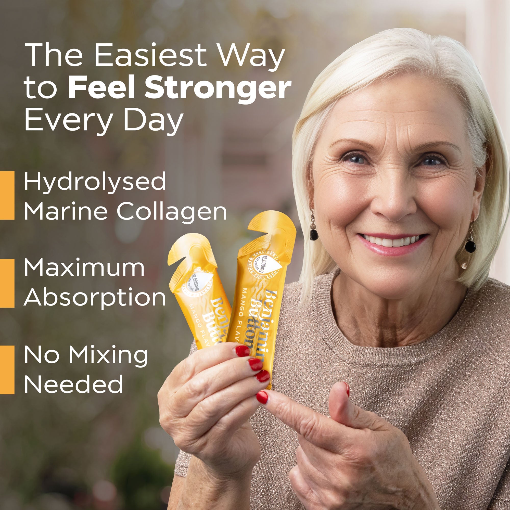 Marine Collagen Liquid Sachets – 12,000mg – Mango